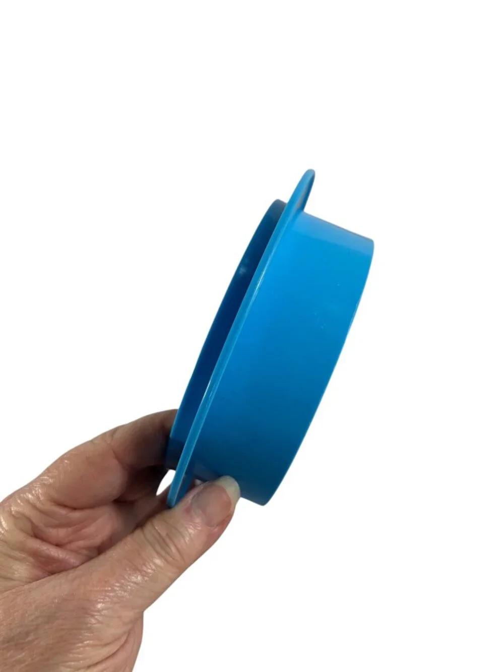 Tupperware Hamburger Press Keeper Set 4 Blue Burger Patties Stackable 5